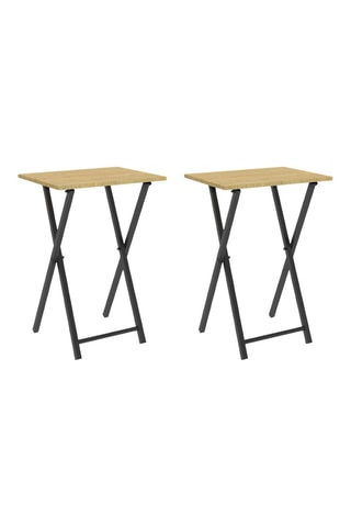 2 tables d'appoint pliables Memphis - 48 x 36 x 65 cm
