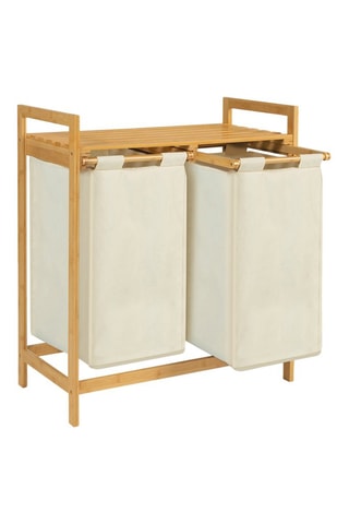 Panier à linge en bambou Maya - 64 x 33 x 73 cm