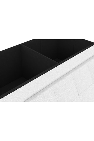 Banc-coffre Loan - 100 x 37 x 45 cm - Tissu bouclette