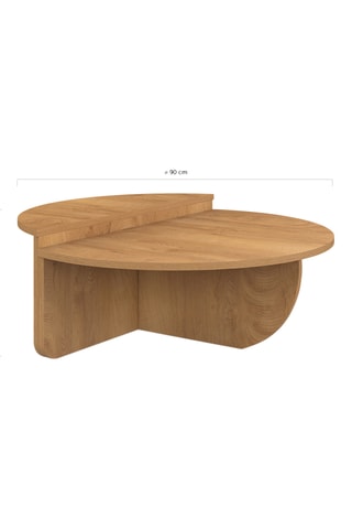 Table basse asymétrique - 90 x 35 x 90 cm