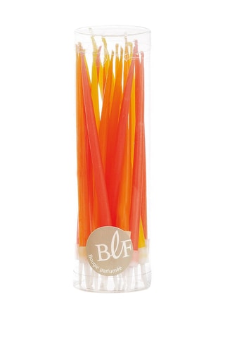 20 velas aniversário - Coral, amarelo e laranja
