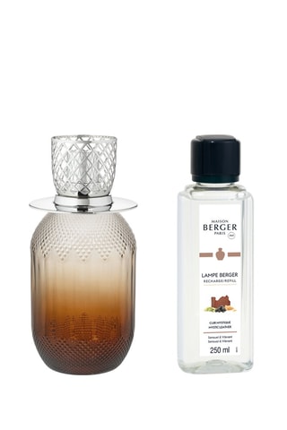 Coffret lampe à catalyse Evanescence et recharge parfumée Cuir mystique - 250 ml