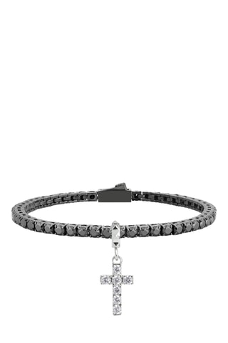 Pulseira - Banhada a ião cinzento e diamantes