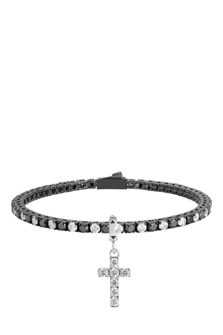 Pulseira - Banhada a ião cinzento e diamantes
