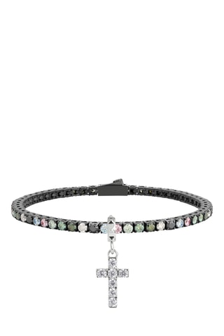 Pulseira - Banhada a ião cinzento e diamantes