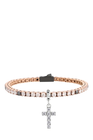 Pulseira - Banhada a ião ouro rosa e diamantes