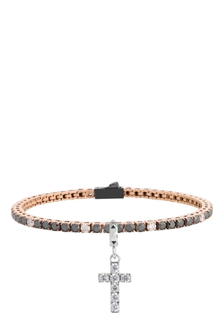 Pulseira - Banhada a ião ouro rosa e diamantes