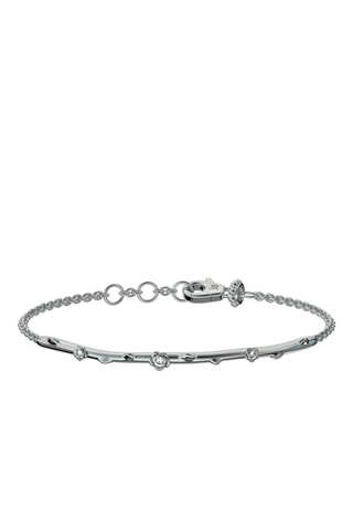 Pulseira - Banhada a ião prata e turmalinas