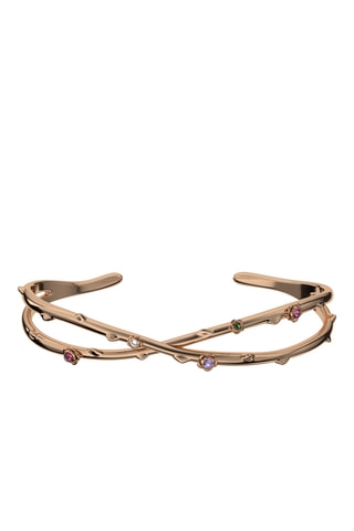 Pulseira rígida - Banhada a ião ouro rosa e turmalinas