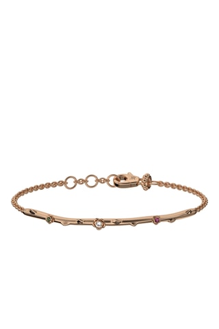 Pulseira - Banhada a ião ouro rosa e turmalinas