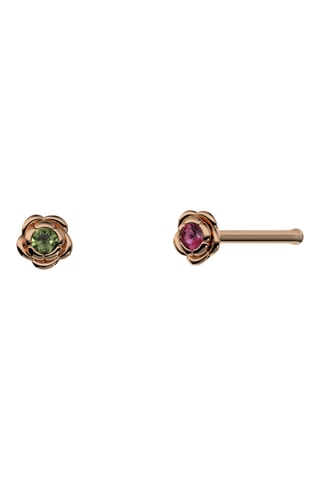 Brincos - Banhada a ião ouro rosa e turmalinas