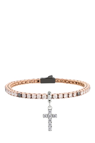 Pulseira - Banhada a ião ouro rosa e diamantes