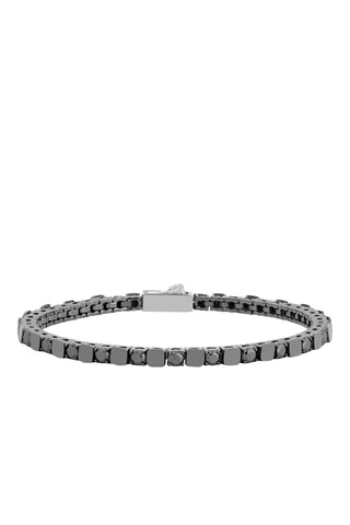 Pulseira - Banhada a ião preto e diamantes