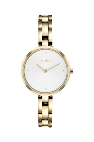 Relógio de quartzo em aço - Dourado e branco