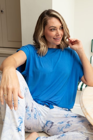T-shirt de pijama Lyla - Azul-escuro
