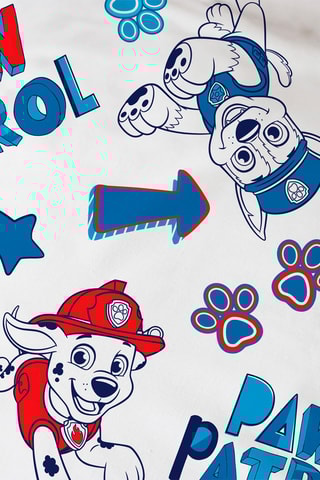 Conjunto de edredão Patrulha Pata Azul e branco