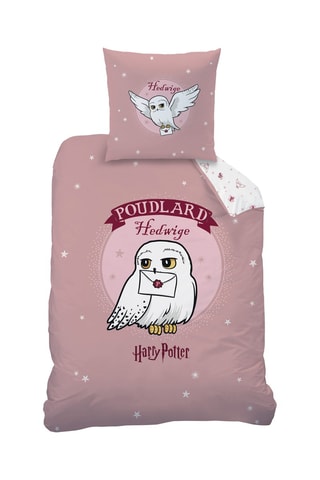 Conjunto de edredão Harry Potter - Rosa e branco