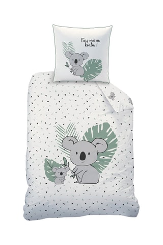 Conjunto de edredão em algodão Koalas - Cru