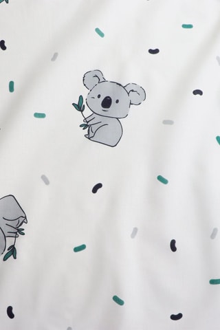 Conjunto de edredão em algodão Koalas - Cru