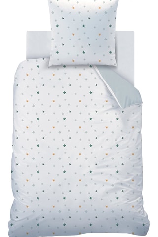 Conjunto de edredão em algodão 115 fios/cm² Dino Selva - Cinzento e branco