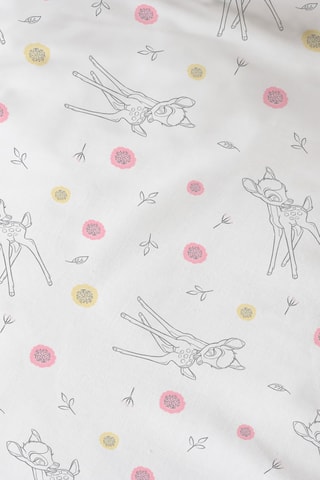 Lençol-capa Bambi Disney - Branco e amarelo