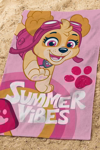 Toalha de praia Patrulha Pata Good Vibes 70x120 cm