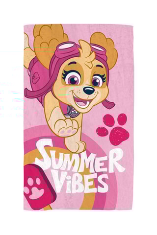 Toalha de praia Patrulha Pata Good Vibes 70x120 cm