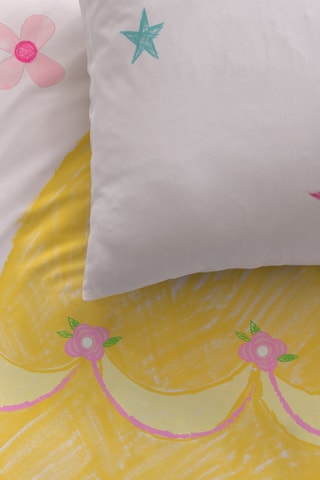 Conjunto de edredão em algodão As Princesas Disney - Branco e violeta