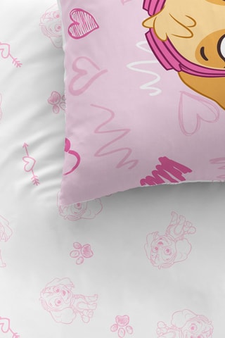 Conjunto de edredão em algodão Stella Patrulha Pata - Rosa
