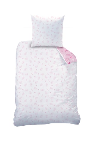Conjunto de edredão em algodão Stella Patrulha Pata - Rosa