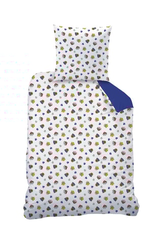 Conjunto de edredão em algodão Patrulha Pata - Azul-marinho e branco