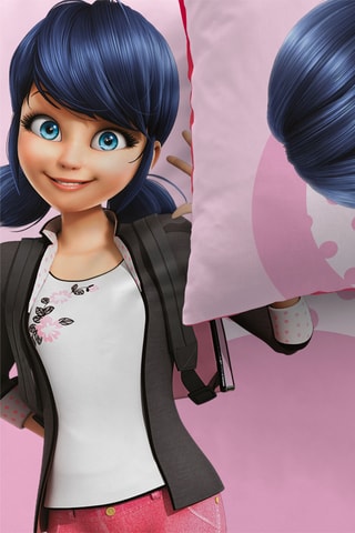 Conjunto de edredão em algodão Miraculous Ladybug - Vermelho e rosa