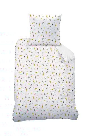 Conjunto de edredão em algodão Simba O Rei Leão Disney - Branco e amarelo