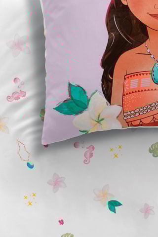 Conjunto de edredão em algodão Vaiana, A Lenda do Fim do Mundo Disney - Lilás e branco
