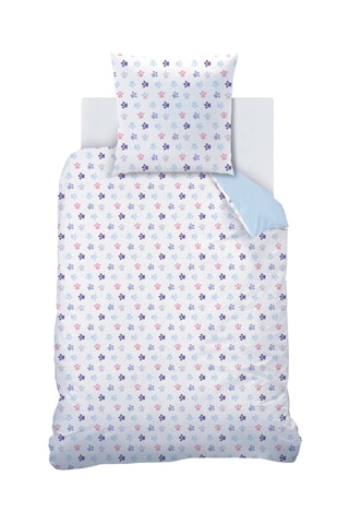 Conjunto de edredão em algodão Patrulha Pata - Azul-celeste