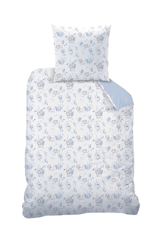 Conjunto de edredão em algodão Marie Os Aristogatos Disney - Azul-celeste e rosa