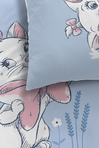 Conjunto de edredão em algodão Marie Os Aristogatos Disney - Azul-celeste e rosa