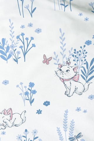 Conjunto de edredão em algodão Marie Os Aristogatos Disney - Azul-celeste e rosa