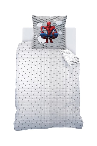 Conjunto de edredão em algodão Spider-man Os Vingadores Marvel - Cinzento e branco