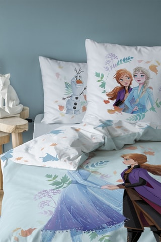 Conjunto de edredão Frozen Disney - Azul-celeste e violeta