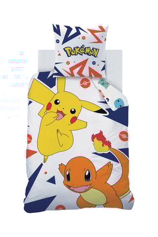 Conjunto de edredão em algodão Pikachu - Branco