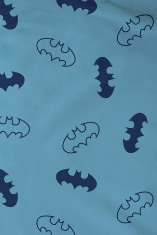 Conjunto de edredão em algodão Batman A Liga dos Justiceiros DC Comics - Azul-marinho