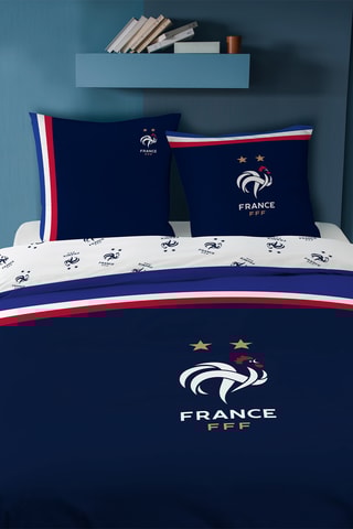 Conjunto de edredão em algodão Federação Francesa de Futebol - Azul-marinho