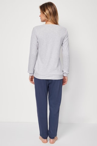 Conjunto de pijama - Cinzento e azul