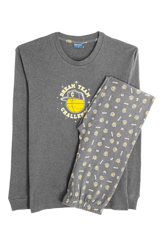 Pijama - Cinzento e amarelo