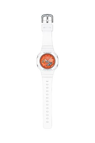 Digitaal Hars Quartz Horloge - Wit en Oranje 