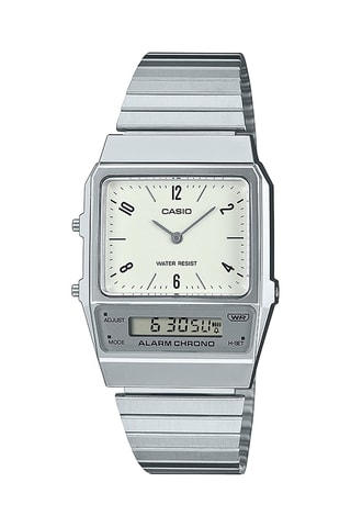 Roestvrijstalen Quartz Horloge - Chronometer - Zilverkleurig en Wit