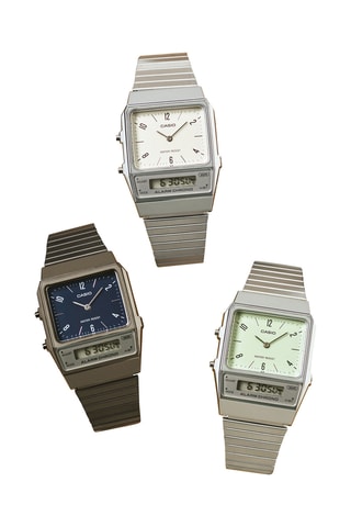 Roestvrijstalen Quartz Horloge - Chronometer - Zilverkleurig en Wit