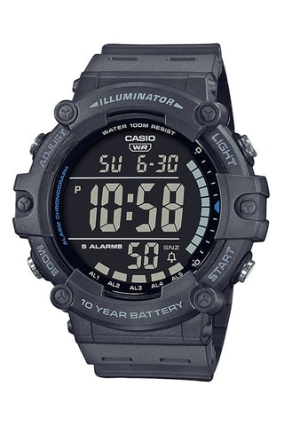 Montre digitale en résine - Chronomètre - Gris foncé