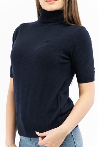 Pull regular en laine et cachemire - Bleu